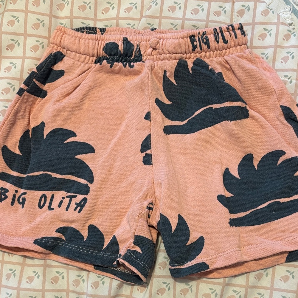 Zara Kids Graphic Shorts - Black and Tan